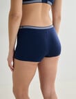 Honey Vegas Seamfree Shortie With Stripe Band, Navy product photo View 02 S