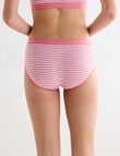 Honey Vegas Seamfree Stripe Boyleg Brief, Rose product photo View 02 S