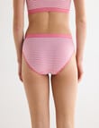 Honey Vegas Seamfree Stripe Hi Cut Brief, Rose product photo View 02 S