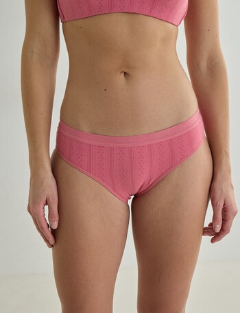 Honey Vegas Pointelle Bikini Brief, Rose product photo