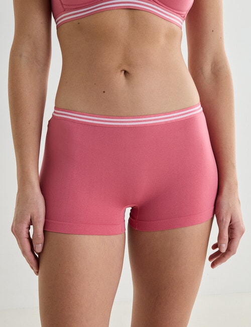 Honey Vegas Seamfree Shortie With Stripe Band, Rose product photo