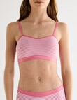 Honey Vegas Seamfree Stripe Bandeau Bra, Rose product photo