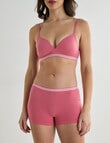 Honey Vegas Seamfree Shortie With Stripe Band, Rose product photo View 03 S