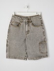 No Issue Denim Jort, Grey product photo