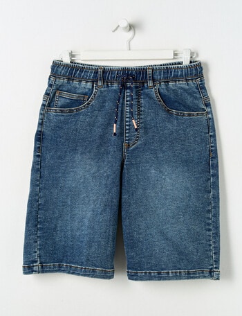 No Issue Pull On Denim Jort, Blue product photo