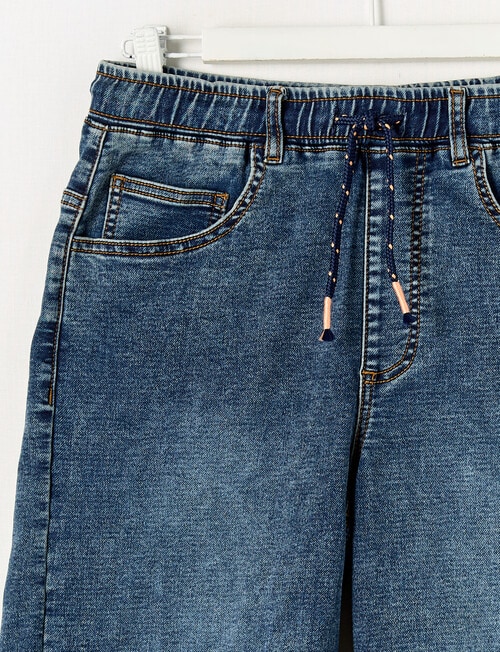 No Issue Pull On Denim Jort, Blue product photo View 02 L