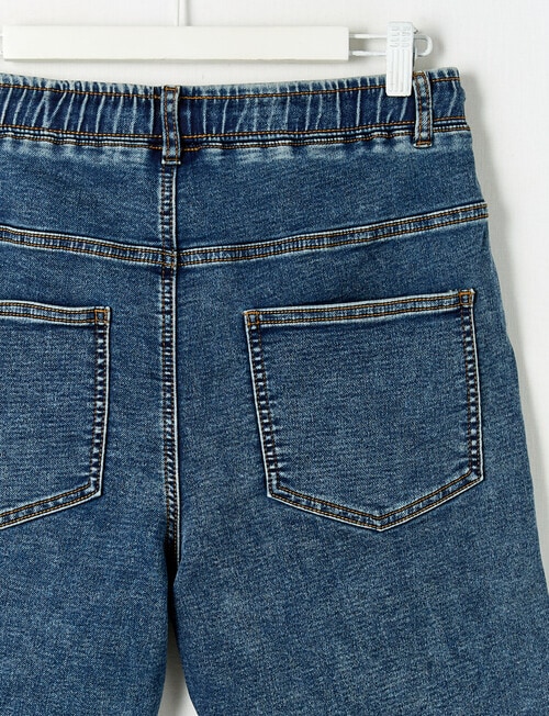 No Issue Pull On Denim Jort, Blue product photo View 03 L