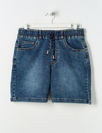 No Issue Pull On Denim Short, Blue product photo