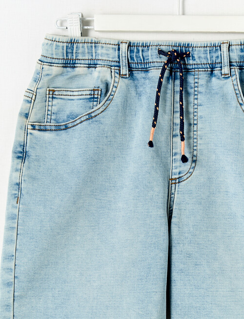 No Issue Pull On Denim Short, Light Blue product photo View 02 L