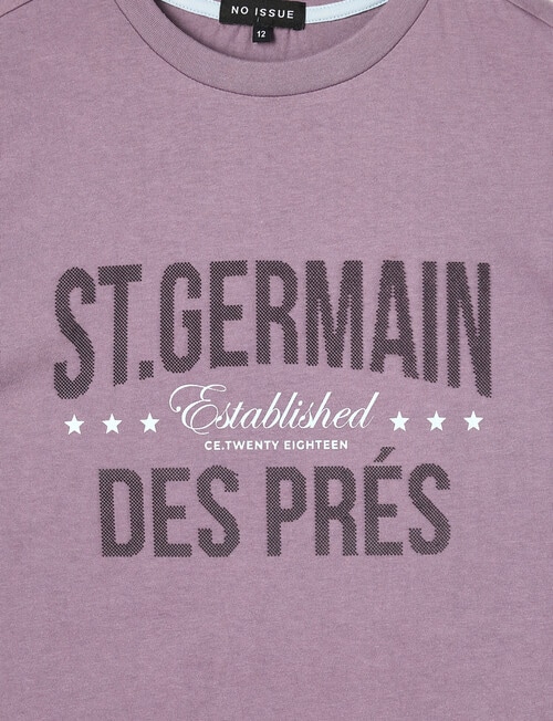 No Issue St Germain Rubber Flock Short Sleeve Tee, Haze product photo View 02 L