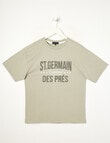 No Issue St Germain Rubber Flock Short Sleeve Tee, Moss product photo