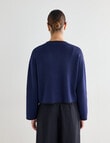 State of play Stevie Embroidered Cardigan, Deep Blue product photo View 02 S