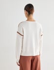 State of play Stevie Embroidered Sweater, Cream product photo View 02 S