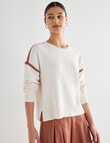 State of play Stevie Embroidered Sweater, Cream product photo View 04 S