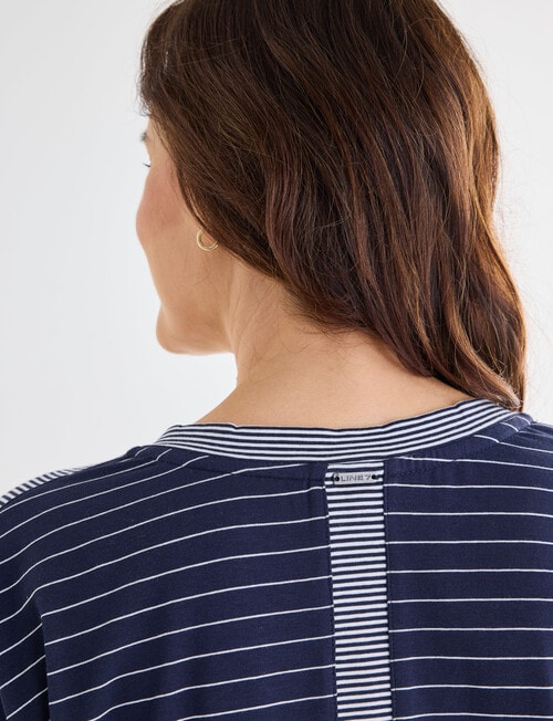 Line 7 Stripes Panelled Tee, Navy & White product photo View 07 L
