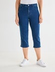 Line 7 Stella Denim Capri Pants, Medium Blue product photo