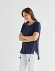 Line 7 Coaster Panelled Top, Navy product photo