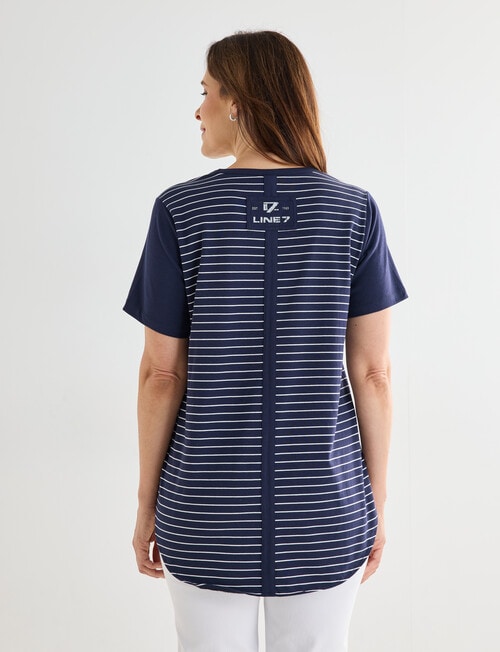 Line 7 Coaster Panelled Top, Navy product photo View 02 L