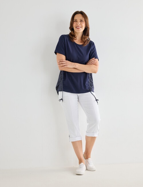 Line 7 Coaster Panelled Top, Navy product photo View 03 L