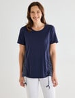 Line 7 Coaster Panelled Top, Navy product photo View 04 S