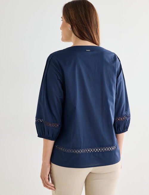 Line 7 Cotton Cyprus Top, Navy product photo View 02 L