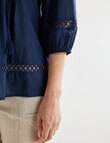Line 7 Cotton Cyprus Top, Navy product photo View 05 S