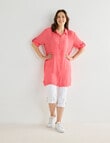 Line 7 Coast Long Duster Shirt, Pink product photo View 03 S