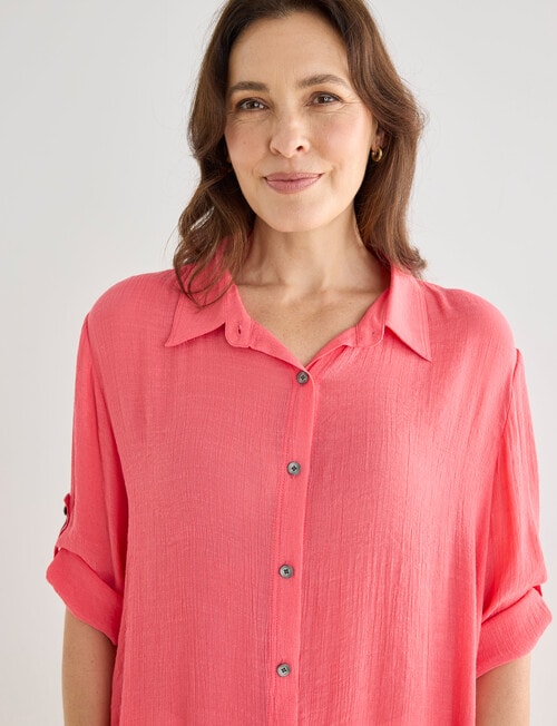 Line 7 Coast Long Duster Shirt, Pink product photo View 04 L