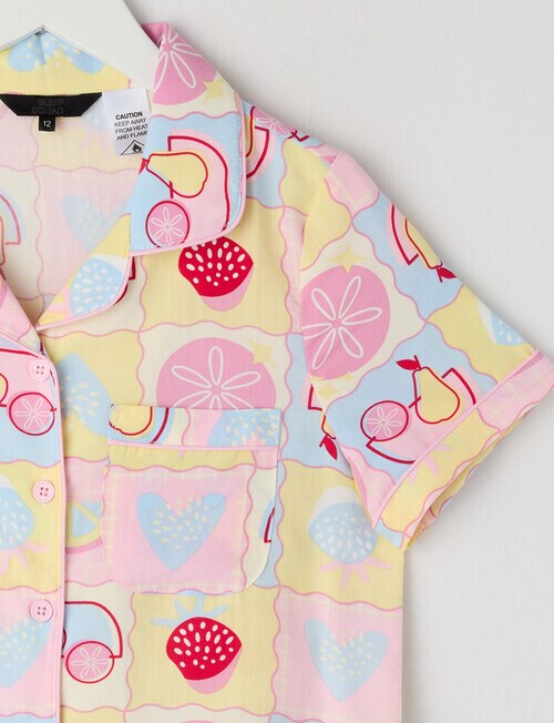 Sleep Squad Bonne Appetit, Short PJ Set, 10-16 product photo View 02 L