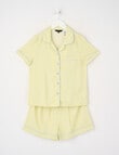 Sleep Squad Ditsy Floral Short PJ Set, Lemon, 8-16 product photo