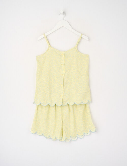 Sleep Squad Ditsy Floral Cami PJ Set, Lemon, 8-16 product photo