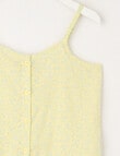 Sleep Squad Ditsy Floral Cami PJ Set, Lemon, 8-16 product photo View 02 S