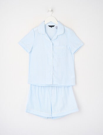 Sleep Squad Stripe PJ Set, Ice Blue, 10-16 product photo