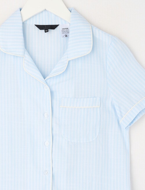 Sleep Squad Stripe PJ Set, Ice Blue, 10-16 product photo View 02 L