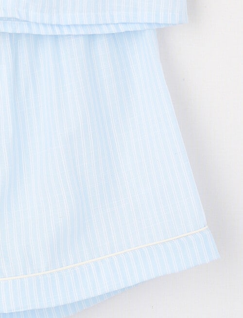 Sleep Squad Stripe PJ Set, Ice Blue, 10-16 product photo View 03 L