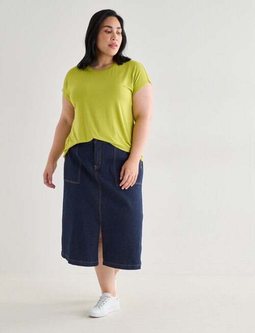 Bodycode Curve Boxy Tee, Citronella product photo View 03 L