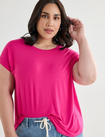Bodycode Curve Boxy Tee, Magenta product photo