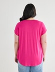 Bodycode Curve Boxy Tee, Magenta product photo View 02 S