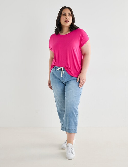 Bodycode Curve Boxy Tee, Magenta product photo View 06 L