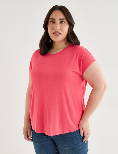 Bodycode Curve Boxy Tee, Hot Pink product photo