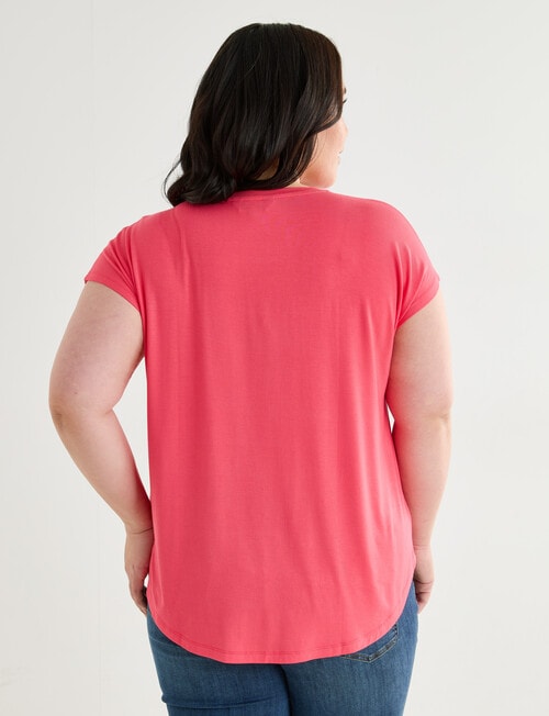 Bodycode Curve Boxy Tee, Hot Pink product photo View 02 L