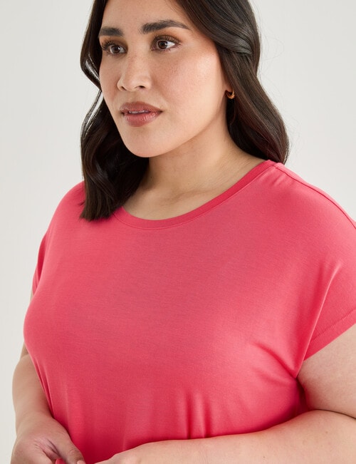 Bodycode Curve Boxy Tee, Hot Pink product photo View 04 L