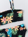 Wavetribe Surf Floral Bandeau Bikini Set, Black product photo View 02 S
