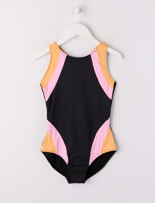 Wavetribe Colourblock Swimsuit, 1-Piece, Black product photo