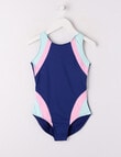 Wavetribe Colourblock Swimsuit, 1-Piece, Navy product photo