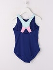 Wavetribe Colourblock Swimsuit, 1-Piece, Navy product photo View 02 S