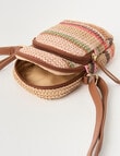 Zest Stripe Raffia Crossbody Bag, Tan product photo View 06 S