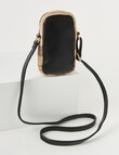 Zest Stripe Raffia Crossbody Bag, Black product photo View 05 S