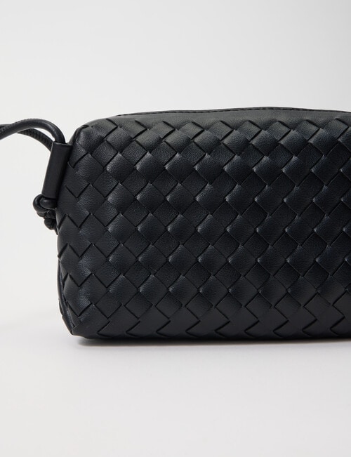Whistle Accessories Weave Crossbody Bag, Black product photo View 02 L