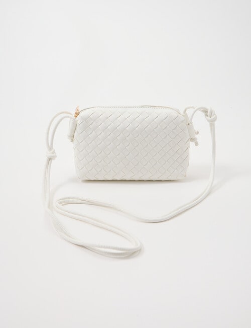 Whistle Accessories Weave Crossbody Bag, Ivory product photo